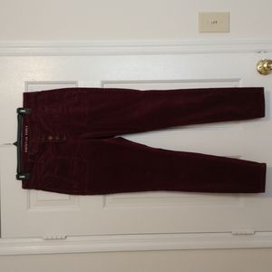 American Eagle Skinny Maroon Corduroy Hi-rise Jegging